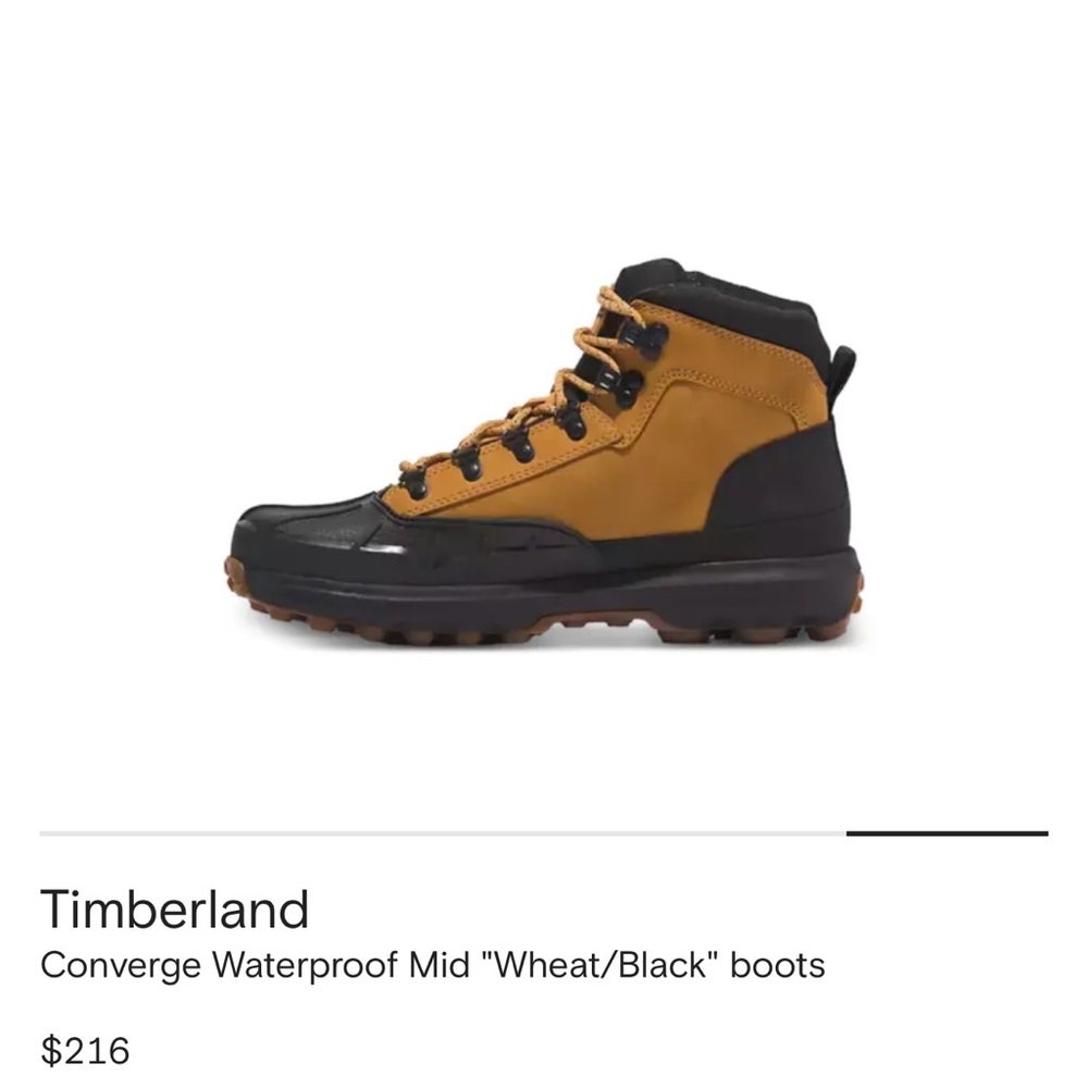 Timberland Wheat and Black Mid Boots